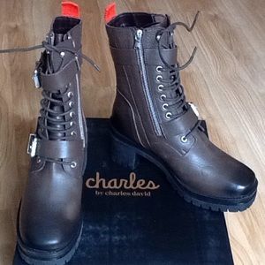 Charles David "clout" moto boots